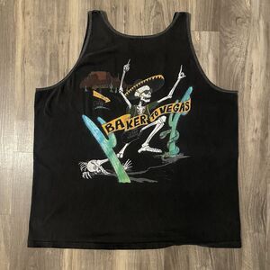 Vintage Baker To Vegas Marathon T-Shirt Size XL Tank Top Skeleton Bad Boys 1993